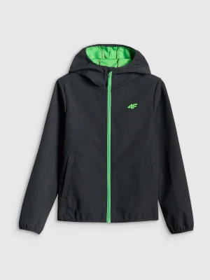 4F Kurtka softshell wiatroodporna membrana 5000 chłopięca - czarna 152 (11-12 lat)