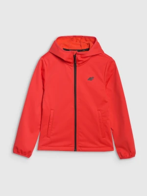 4F Kurtka softshell wiatroodporna membrana 5000 chłopięca - czerwona 158 (12-13 lat)