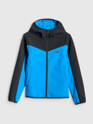 4F Kurtka softshell wiatroodporna membrana 5000 chłopięca - niebieska 140 (9-10 lat)