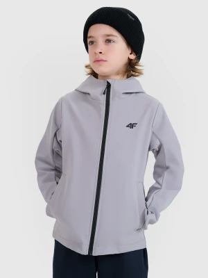 4F Kurtka softshell wiatroodporna membrana 5000 chłopięca - szara 134 (8-9 lat)