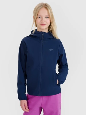 4F Kurtka softshell wiatroodporna membrana 5000 dziecięca - granatowa 134 (8-9 lat)