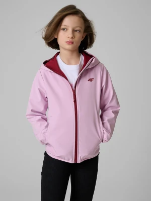 Zdjęcie produktu 4F Kurtka softshell wiatroodporna membrana 5000 dziewczęca - fioletowa 134 (8-9 lat)