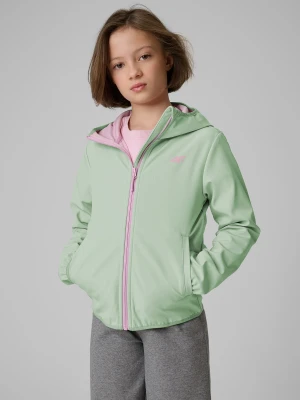 4F Kurtka softshell wiatroodporna membrana 5000 dziewczęca - miętowa 152 (11-12 lat)