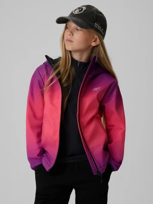 4F Kurtka softshell wiatroodporna membrana 5000 dziewczęca - multikolor 140 (9-10 lat)