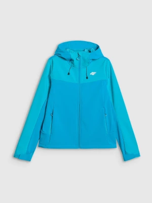 4F Kurtka softshell wiatroodporna membrana 8000 damska - niebieska XL