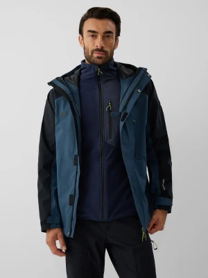 4F Kurtka trekkingowa 3w1 membrana 10000 męska - denim L Granatowy