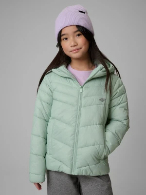 4F Kurtka z wypełnieniem syntetycznym dziewczęca - miętowa 152 (11-12 lat)