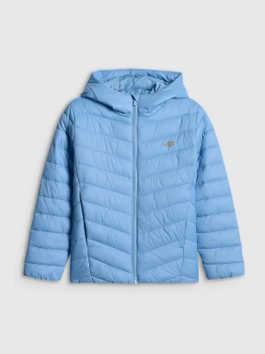 4F Kurtka z wypełnieniem syntetycznym dziewczęca - niebieska 146 (10-11 lat)