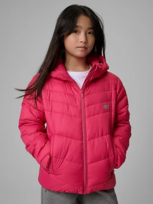 4F Kurtka z wypełnieniem syntetycznym dziewczęca - różowa 164 (13-14 lat)