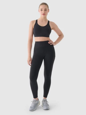 4F Legginsy do biegania z wysokim stanem damskie - szare XS