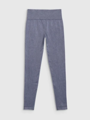 4F Legginsy do jogi i pilatesu bezszwowe damskie - granatowe XS/S