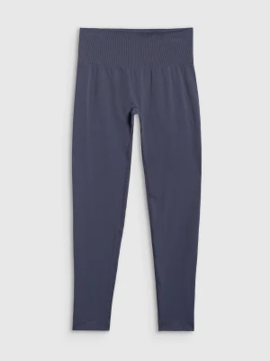 4F Legginsy do jogi i pilatesu bezszwowe damskie - granatowe XS/S