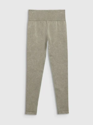 4F Legginsy do jogi i pilatesu bezszwowe damskie - zielone XS/S