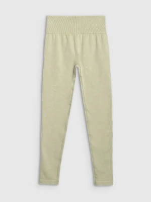 4F Legginsy do jogi i pilatesu bezszwowe damskie - zielone M/L