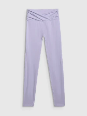 4F Legginsy do jogi i pilatesu szybkoschnące damskie - niebieskie L