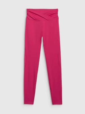 4F Legginsy do jogi i pilatesu szybkoschnące damskie - różowe XL