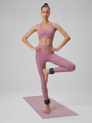 4F Legginsy do jogi szybkoschnące damskie - różowe XL