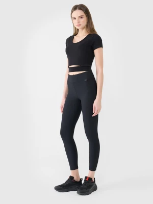 4F Legginsy dzianinowe damskie - czarne S