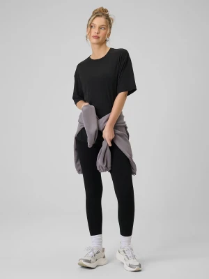 4F Legginsy dzianinowe damskie - czarne XS