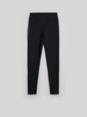 4F Legginsy dzianinowe damskie - czarne XS