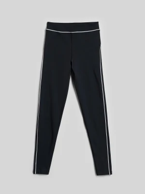 4F Legginsy dzianinowe damskie - czarne XL