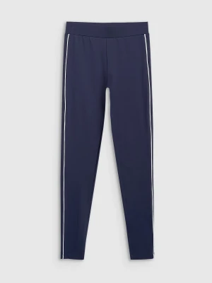 4F Legginsy dzianinowe damskie - granatowe S