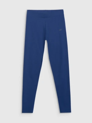 4F Legginsy dzianinowe damskie - granatowe XXL
