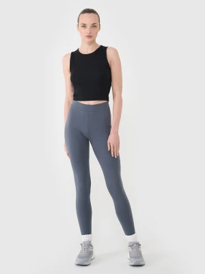 4F Legginsy dzianinowe damskie - szare L