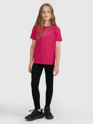 4F Legginsy dzianinowe dziewczęce - czarne 122 (6-7 lat)