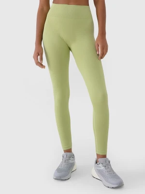 4F Legginsy funkcyjne w kolorze limonkowym rozmiar: M / L