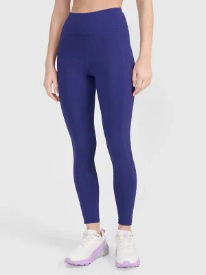4F Legginsy funkcyjne w kolorze niebieskim rozmiar: L