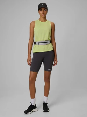 4F Legginsy kolarki do biegania szybkoschnące damskie - szare XL