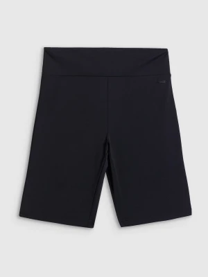 4F Legginsy kolarki dzianinowe damskie - czarne S
