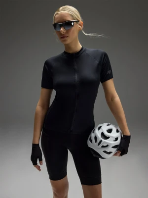 4F Legginsy kolarki rowerowe z żelową wkładką damskie - czarne L