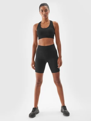 4F Legginsy kolarki treningowe damskie - czarne M/L