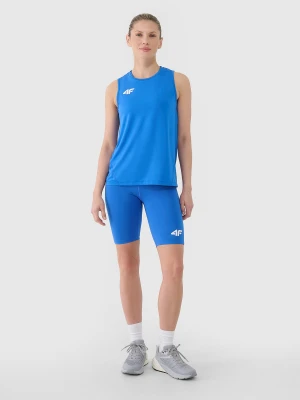 4F Legginsy kolarki treningowe damskie - niebieskie XXS