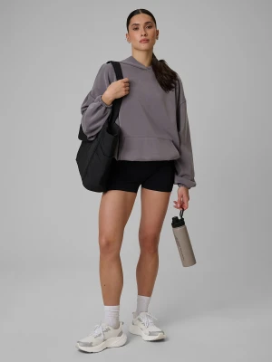 4F Legginsy krótkie treningowe bezszwowe damskie - czarne M/L