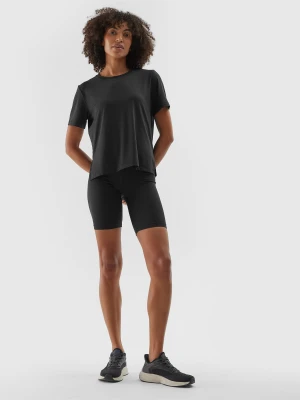 4F Legginsy krótkie treningowe damskie - czarne M