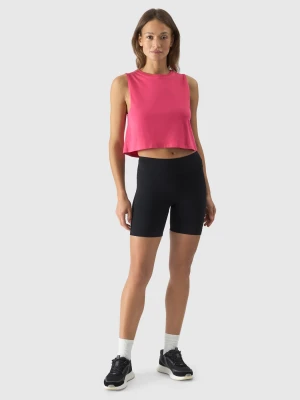 4F Legginsy krótkie z wysokim stanem damskie - czarne XL