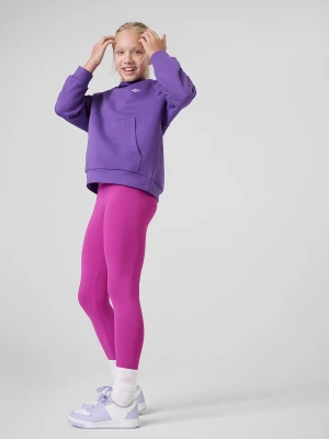 4F Legginsy sportowe szybkoschnące dziewczęce - różowe 134/140 (8-10 lat)