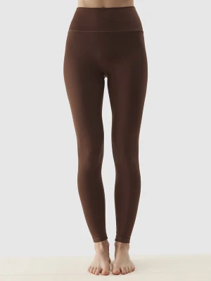 4F Legginsy sportowe w kolorze brązowym rozmiar: L