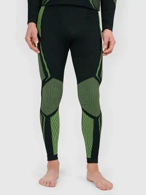 4F Legginsy termiczne w kolorze czarno-zielonym rozmiar: S / M