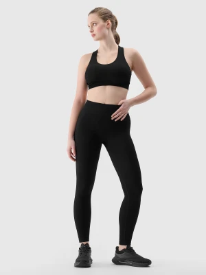 4F Legginsy treningowe bezszwowe damskie - czarne XS/S