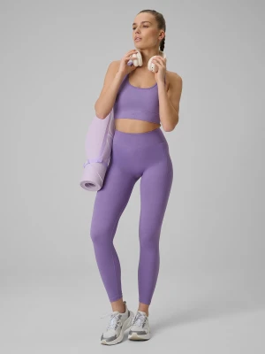 4F Legginsy treningowe bezszwowe damskie - fioletowe XL/XXL
