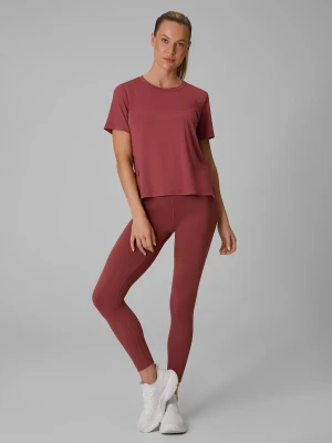 4F Legginsy treningowe szybkoschnące damskie - brązowe XL