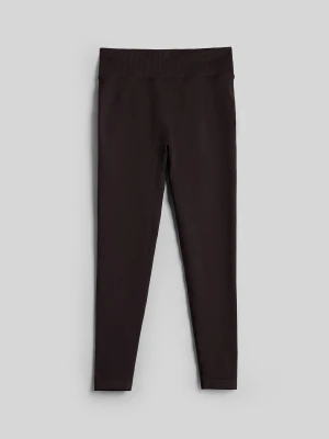 4F Legginsy treningowe szybkoschnące damskie - brązowe M / L