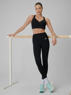 4F Legginsy treningowe szybkoschnące damskie - czarne M