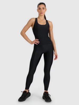 4F Legginsy treningowe szybkoschnące damskie - czarne XS