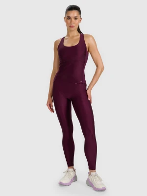 4F Legginsy treningowe szybkoschnące damskie - fioletowe XS