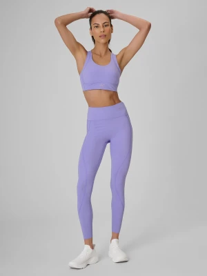 4F Legginsy treningowe szybkoschnące damskie - fioletowe S